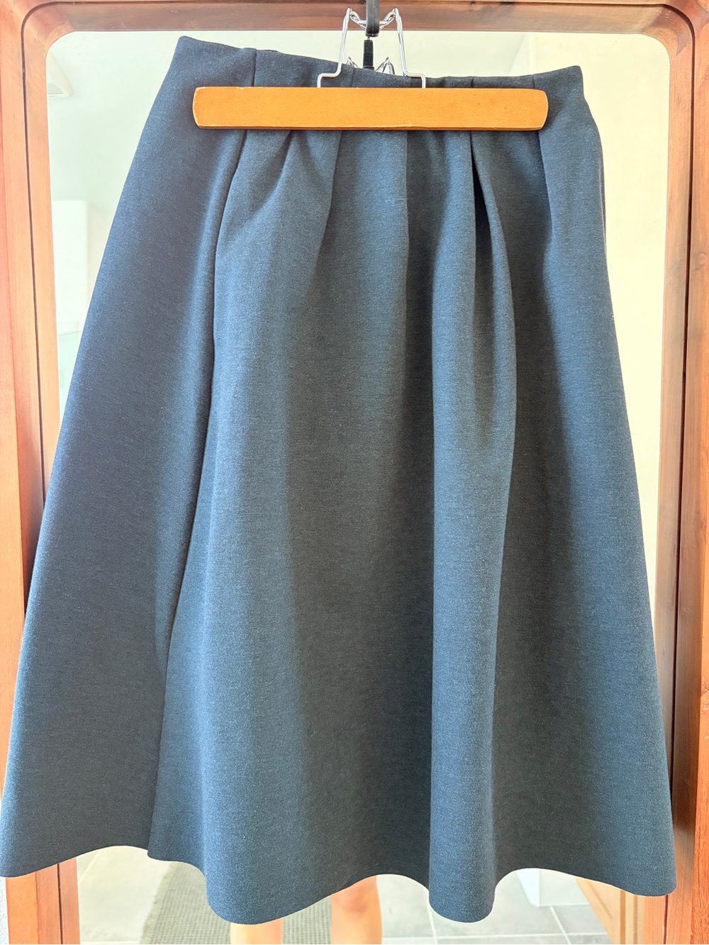 Madewell Women's A-Line Midi Skirt in Gray